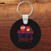 Stop Wondering And Get Ya Bread Up Funny Retro Sleutelhanger (Voorkant)