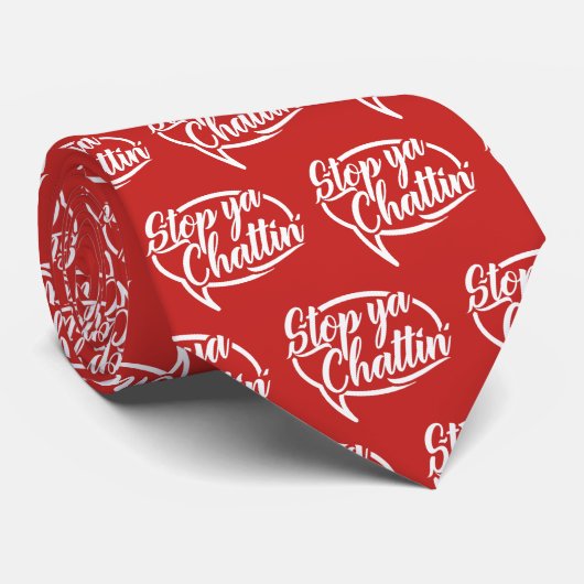 Stop Ya Chattin' Manchester Slang Dialect Stropdas (Opgerold)