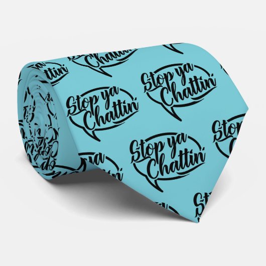 Stop Ya Chattin' Manchester Slang Dialect Stropdas (Opgerold)