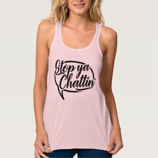 Stop Ya Chattin' Manchester Slang Tank (Voorkant)