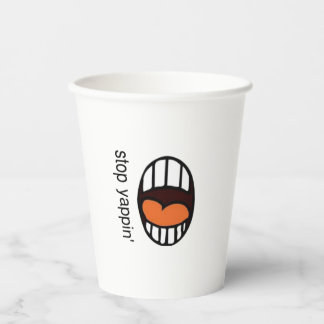 " Stop Yappin' " / Paper cup Papieren Bekers