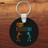 Stop You're Under A Rest _ Funny Music Teacher Sleutelhanger (Voorkant)