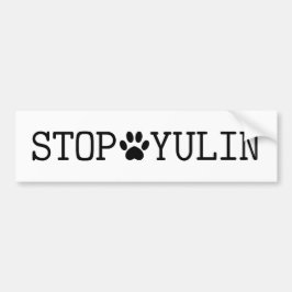 STOP YULIN Animal Awareness Bumpersticker