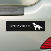 "STOP YULIN" Bumpersticker voor dierenwelzijn (Op auto)