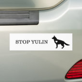 "STOP YULIN" Bumpersticker voor dierenwelzijn (Op auto)