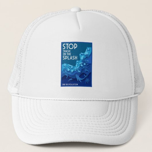 Stop Zeevervuiling Trucker Pet (Voorkant)