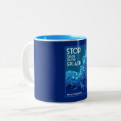 Stop Zeevervuiling Tweekleurige Koffiemok (Voorkant links)