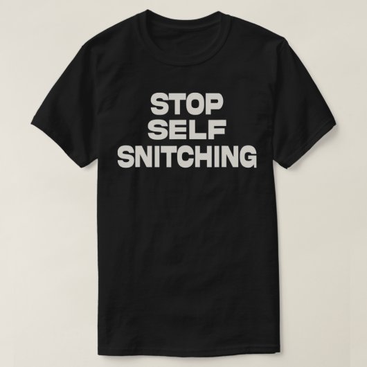 Stop zelfcontrole t-shirt (Design voorkant)