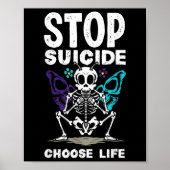 Stop Zelfmoord Kies Leven Zelfmoord Bewustzijn Poster (Voorkant)