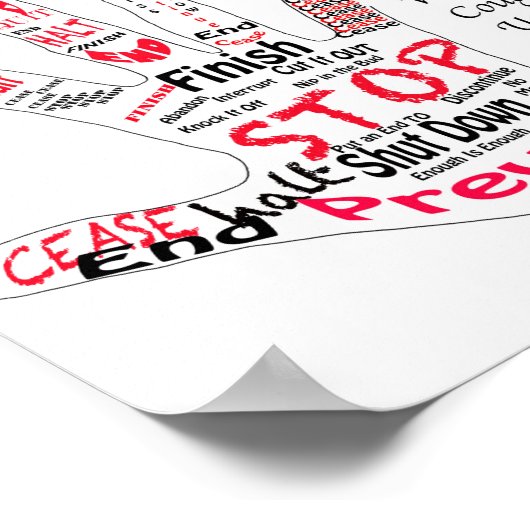 Stop ziekte poster (Hoek)