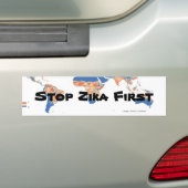 Stop Zika Eerste Bumpersticker van RoseWrites (Op auto)