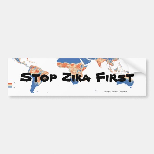 Stop Zika Eerste Bumpersticker van RoseWrites (Voorkant)