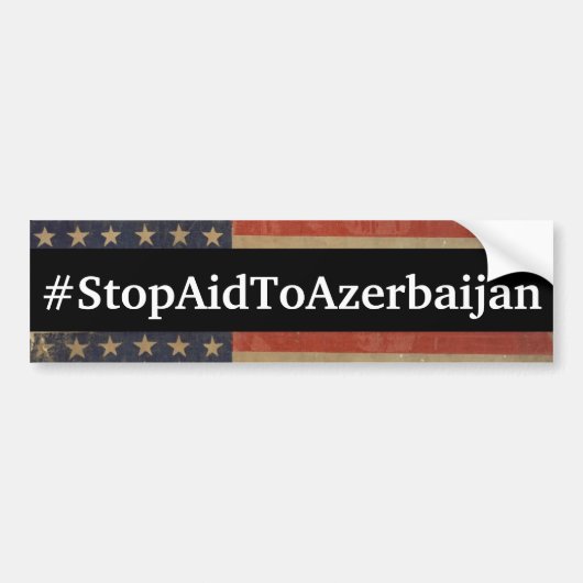 #StopAidToAzerbeidzjan Bumpersticker (Voorkant)