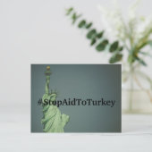 #StopAidToTurkey Briefkaart (Staand voorkant)