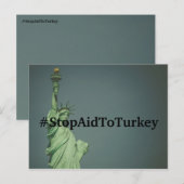 #StopAidToTurkey Briefkaart (Voorkant / Achterkant)