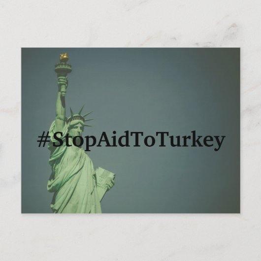 #StopAidToTurkey Briefkaart (Voorkant)