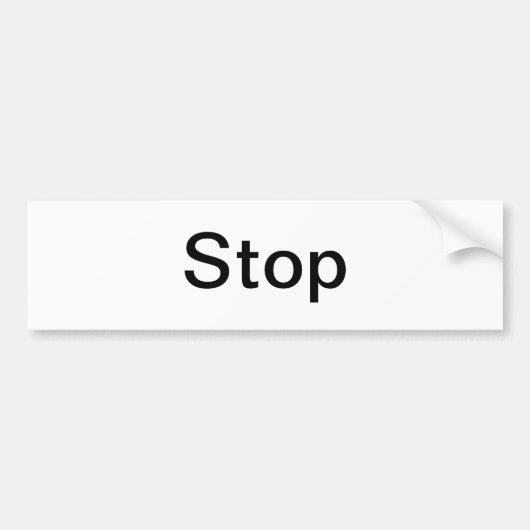 Stopbord/ Bumpersticker (Voorkant)