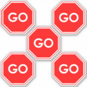 Stopbord Humor 5 op maat gesneden vinylstickers Sticker (Voorkant)