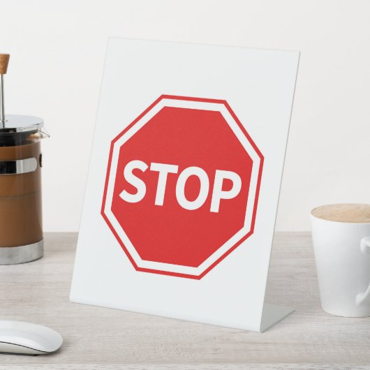 Stopbord reclamebord met voetstuk (Insitu)