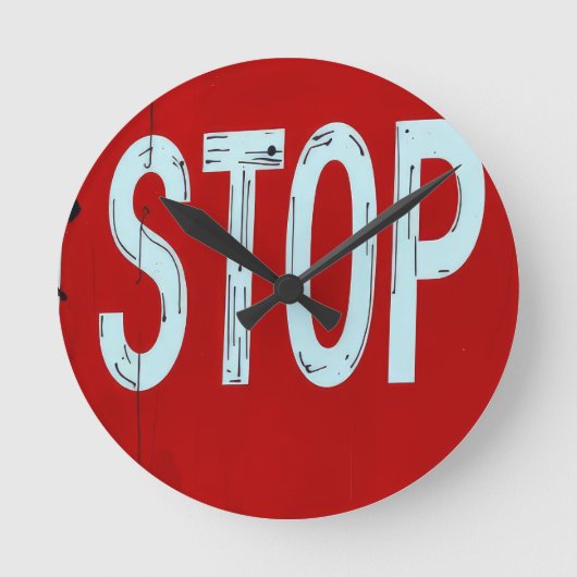 Stopbord  ronde klok (Voorkant)
