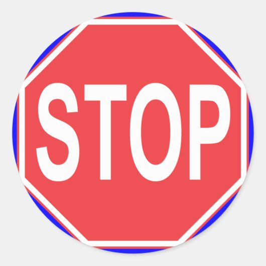 Stopbord Ronde Sticker (Voorkant)