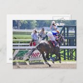 Stopchargingmaria overwinnend in haar eerste race. briefkaart (Voorkant / Achterkant)