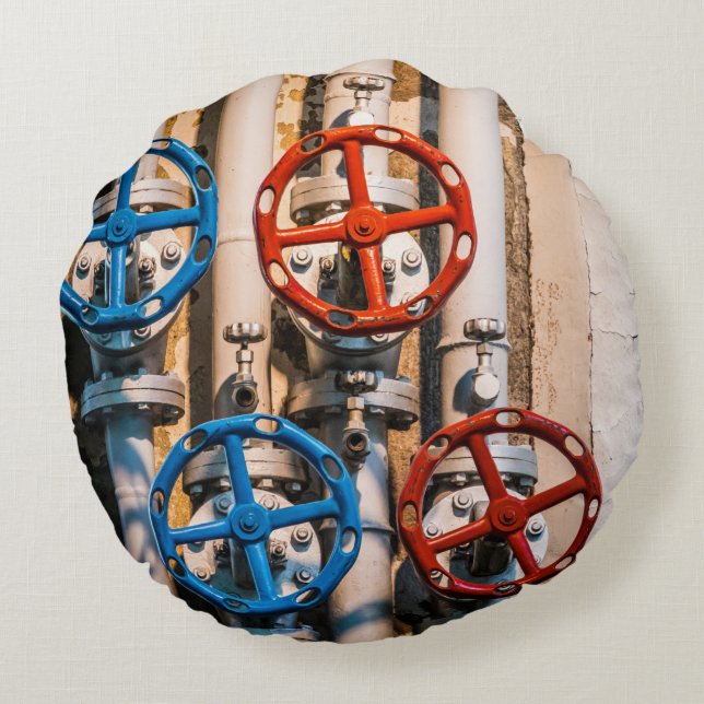 Stopcock in Schiffbau, Zürich Rond Kussen (Achterkant)