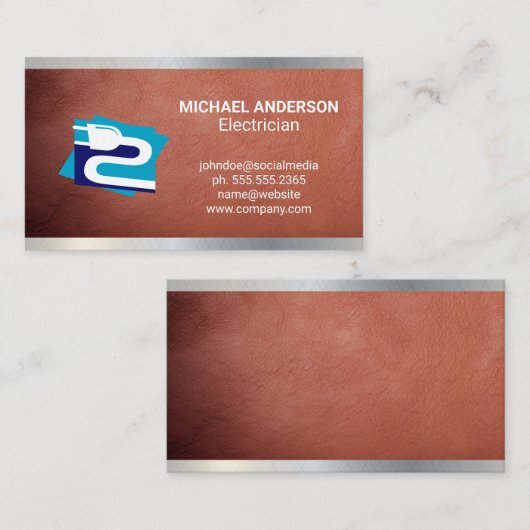 Stopcontact | Elektromonteur Visitekaartje (Voorkant / Achterkant)