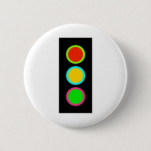 stopcontact van verkeerssignaal - stoplicht stopco ronde button 5,7 cm (Voorkant)