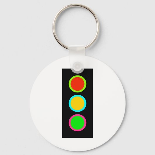 stopcontact van verkeerssignaal - stoplicht stopco sleutelhanger (Voorkant)