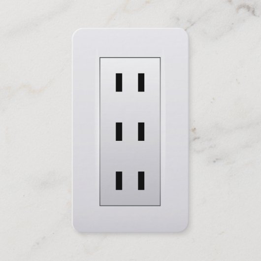 stopcontact voor elektriciens visitekaartje (Voorkant)