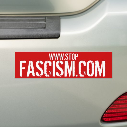 STOPFASCISM.COM - Stop fascisme Bumpersticker (Op auto)
