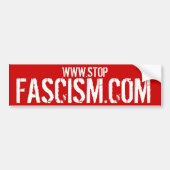 STOPFASCISM.COM - Stop fascisme Bumpersticker (Voorkant)