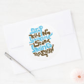 stopkillingyaself02_2f ronde sticker (Envelop)