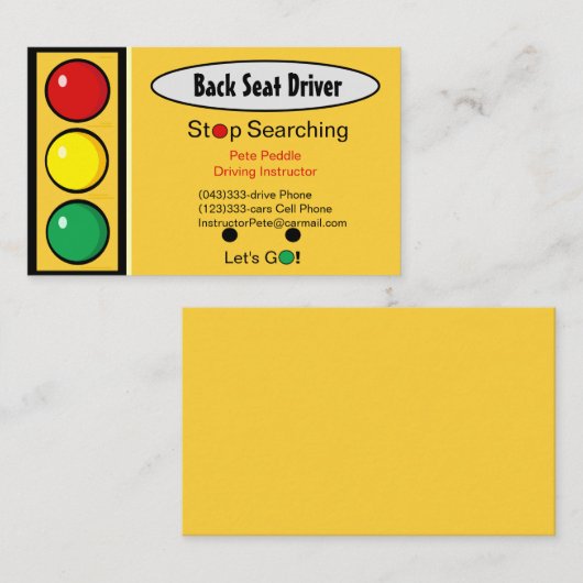Stoplicht Visitekaartje (Voorkant / Achterkant)