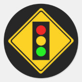 Stoplight Ronde Sticker (Voorkant)