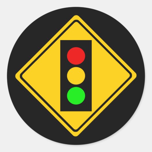 Stoplight Ronde Sticker (Voorkant)