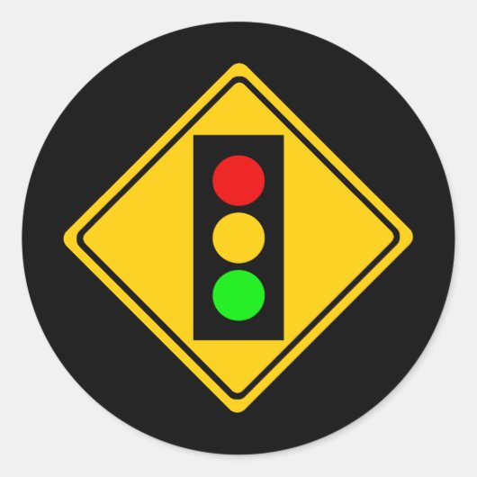 Stoplight Ronde Sticker (Voorkant)