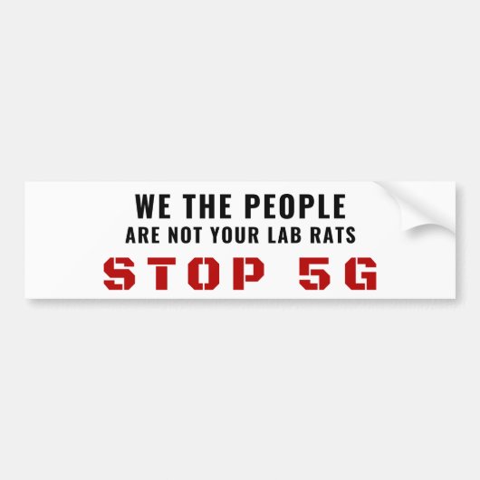 Stoppen 5G Bumpersticker (Voorkant)