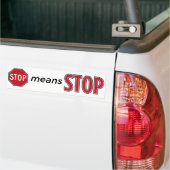 Stoppen betekent stoppen bumpersticker (Op Truck)