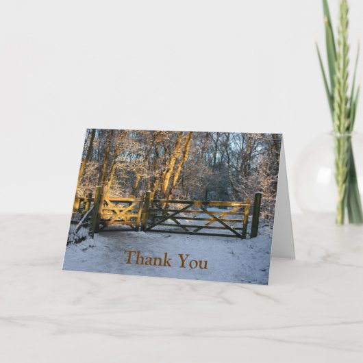 Stoppen bij de Bossen op een besneeuwde avond Bedankkaart (Voorkant)