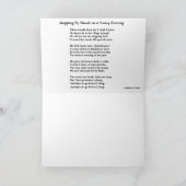 Stoppen bij de Bossen op een besneeuwde avond Kaart (Binnen)