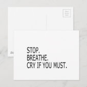 stoppen briefkaart (Voorkant / Achterkant)