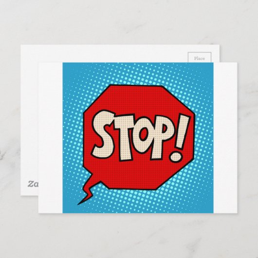 Stoppen Briefkaart (Voorkant / Achterkant)