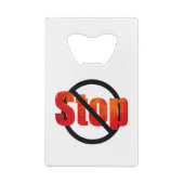 Stoppen Creditkaart Flessenopener (Achterkant)