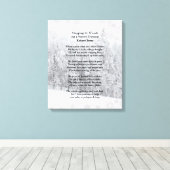 Stoppen door Bossen Snowy Evening Robert Frost Poe Canvas Afdruk (Insitu (Houten vloer))