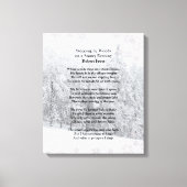 Stoppen door Bossen Snowy Evening Robert Frost Poe Canvas Afdruk (Voorkant)