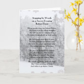 Stoppen door Bossen Snowy Evening Robert Frost Poe Kaart (Gele Bloem)