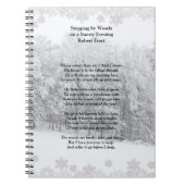 Stoppen door Bossen Snowy Evening Robert Frost Poe Notitieboek (Voorkant)