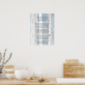 Stoppen door Bossen Snowy Evening Robert Frost Poe Poster (Keuken)